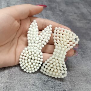 گیره مو مرواریدی سفید کد 45