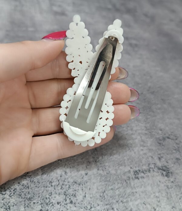 گیره مو مرواریدی سفید کد 45