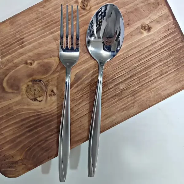ست قاشق و چنگال نقره ای یونیک مدل دنا کد۵۶