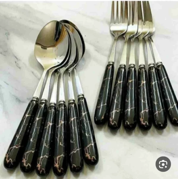 ست قاشق و چنگال دسته سرامیک ام جی اس