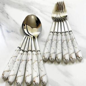 ست قاشق و چنگال دسته سرامیک ام جی اس