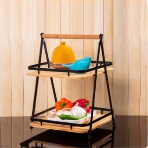 استند کف چوبی 2 طبقه مربع کد151