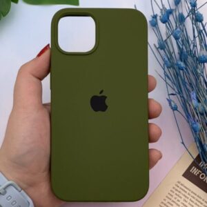 قاب سیلیکونی iphone 16 pro سبز یشمی اصل
