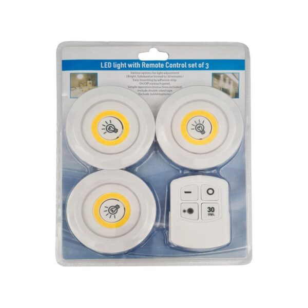 ست سه تایی چراغ LED با کنترل از راه دور کد 326