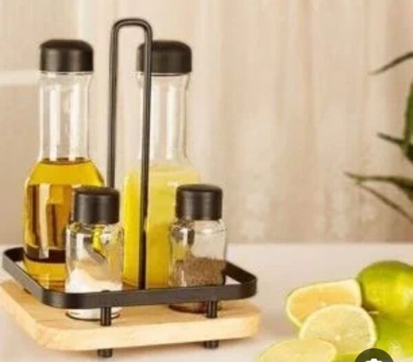 آبلیمو خوری و نمکدان چوب و فلز کد 435