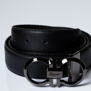 کمربندچرم  مردانه برند سالواتوره فراگامو رنگ مشکی کد 489