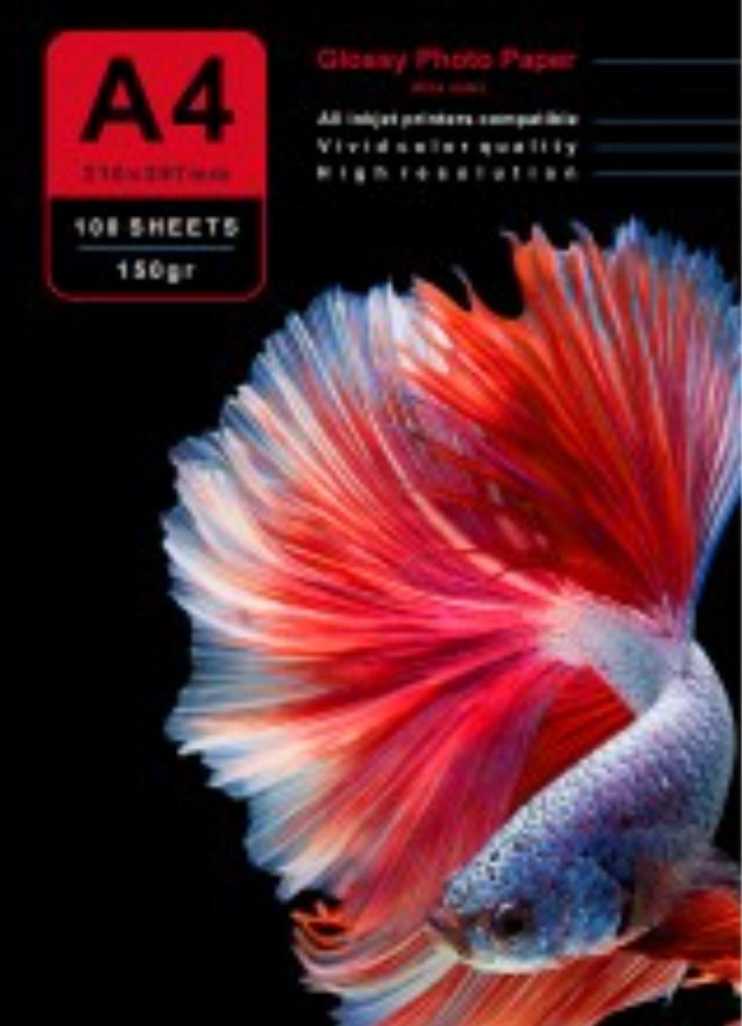 کاغذ فتو گلاسه 150 گرم A4 بسته 100 عددی کد493