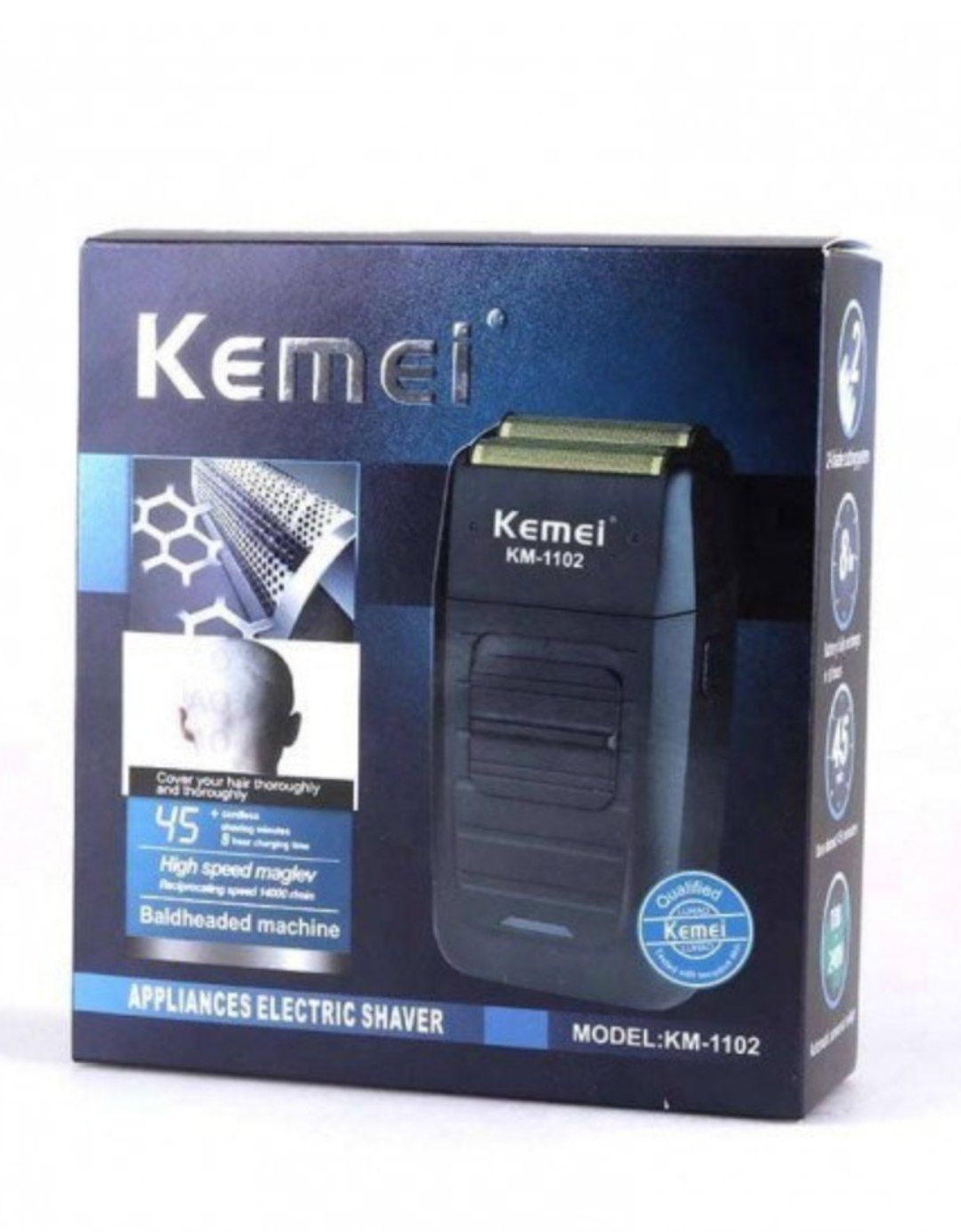 ماشین اصلاح کیمی مدل KM-1102 با تکنولوژی برش چرخشی و تیغه استیل ضد زنگ کد ۵۳۳