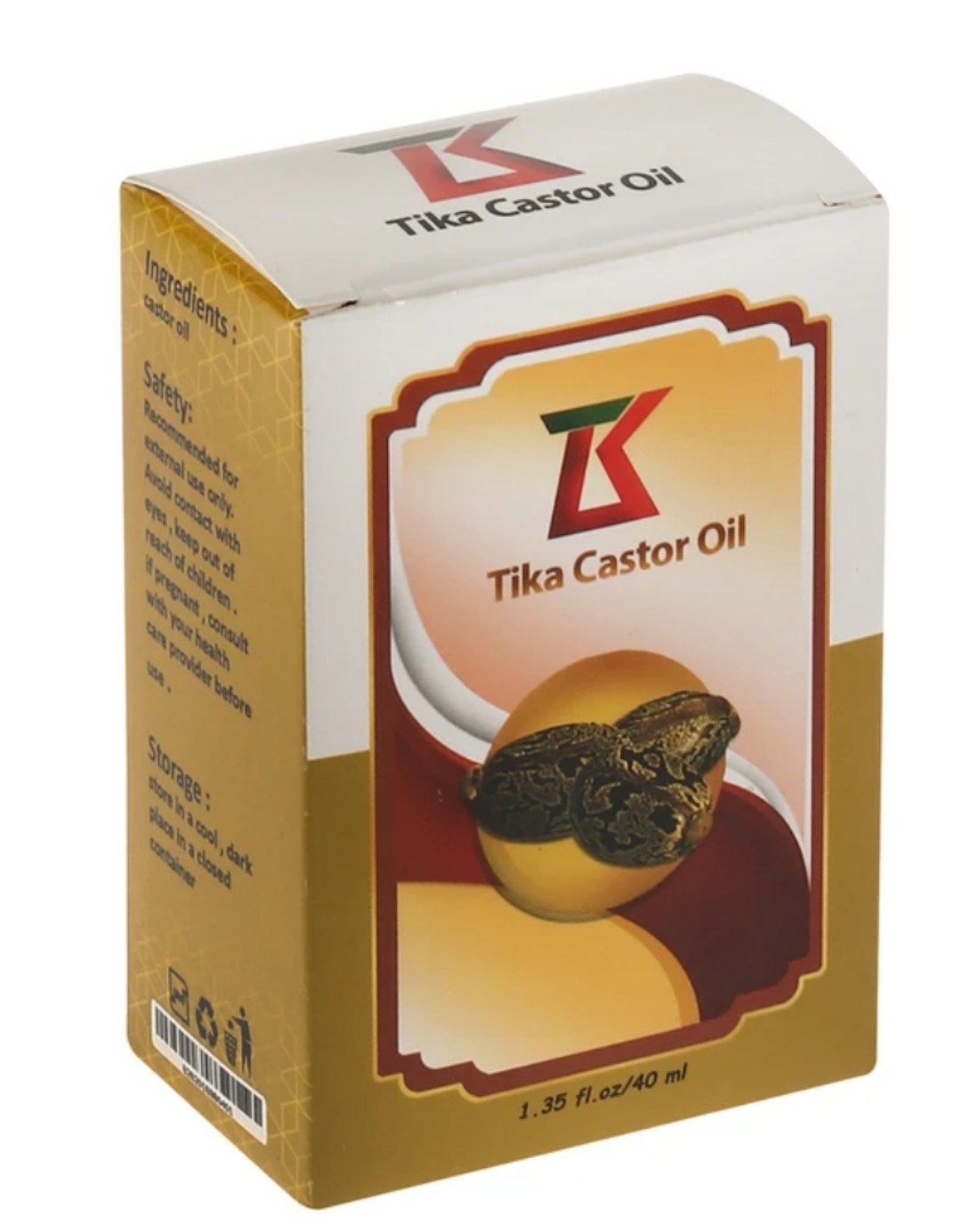 روغن کرچک تیکا مدل Pure Oil حجم 40 میلی لیتر کد ۵۶۳