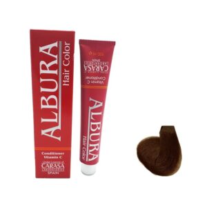 رنگ موی آلبورا سری زیتونی- قهوه ای زیتونی متوسط  رنگ موی آلبورا کد 628