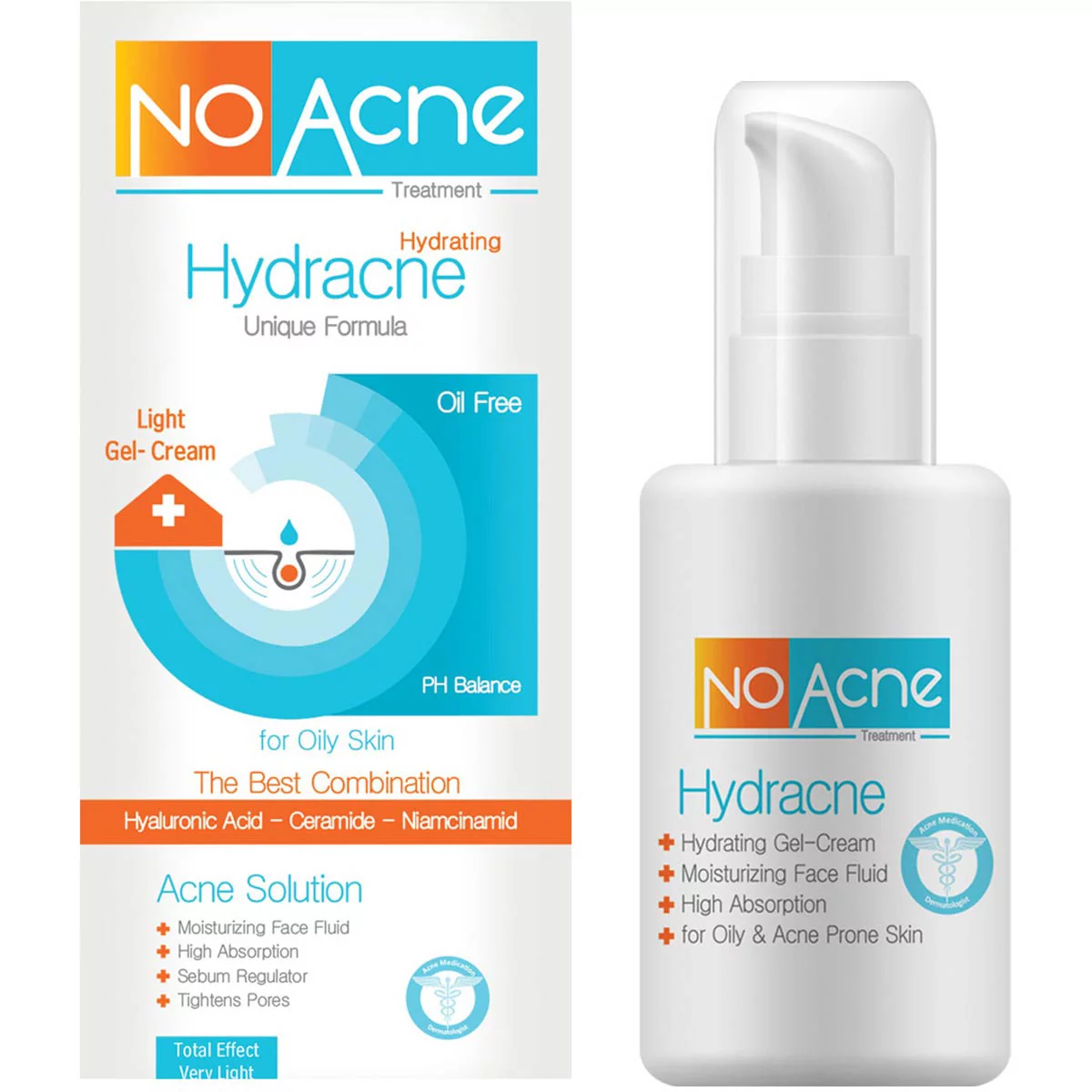 ژل کرم آبرسان پوست های چرب و جوش دار ـ Hydracne Moisturizer For Oily Skin ـ نوآکنه 690