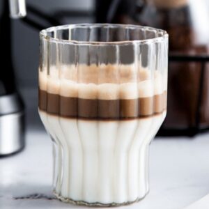 لیوان شیشه ای شیاردار کد 736