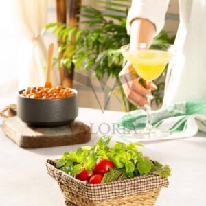 سبد سبزی حصیری والریا بسته ۱۲ عددی 710