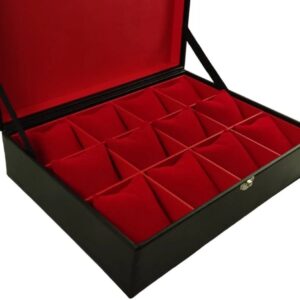 جعبه ساعت 12 تایی مدل قفل قدیمی داخل قرمز کد ۸۳۴