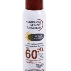 اسپری ضد آفتاب بی رنگ SPF 60 حجم ۲۳۰ میلی لیتر کد ۲۶۲