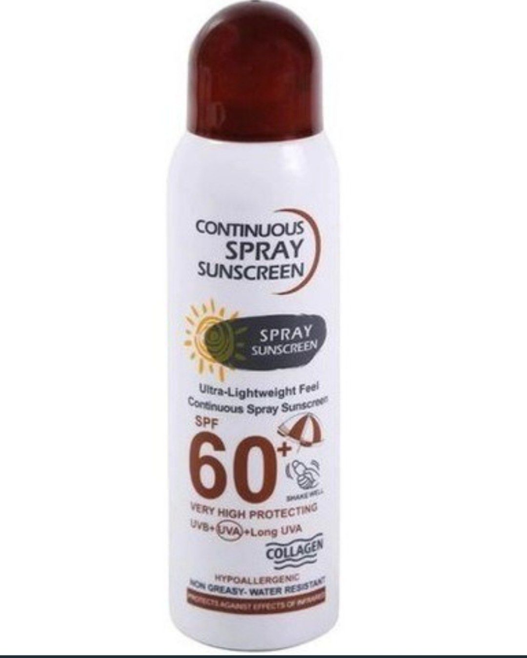 اسپری ضد آفتاب بی رنگ SPF 60 حجم ۲۳۰ میلی لیتر کد ۲۶۲